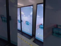 75 इंच का फर्श स्टैंड पूर्ण स्क्रीन विज्ञापन प्रदर्शन 178° देखने का कोण 450cd/m2 चमक