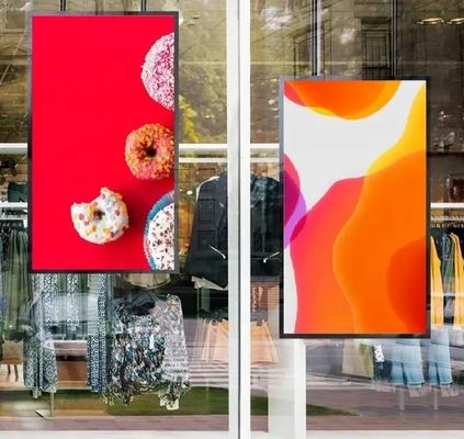 दुकान 43 इंच 16:9 उच्च चमक विज्ञापन प्रदर्शन 3000 निट्स वीडियो प्लेयर ROHS