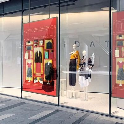 55 इंच 16:9 उच्च चमक वीडियो प्लेयर विज्ञापन एलसीडी स्क्रीन दुकान खिड़की के लिए