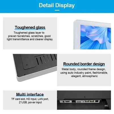 एल्यूमीनियम मिश्र धातु 50W लिफ्ट विज्ञापन डिस्प्ले स्क्रीन 1920x1080 रिज़ॉल्यूशन