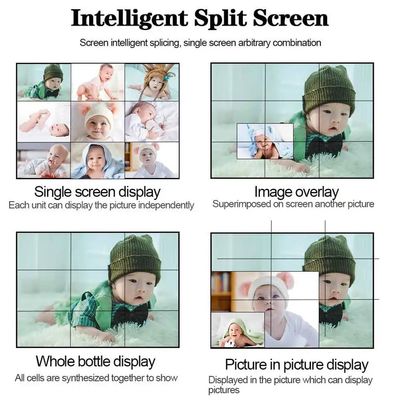 55 इंच 0.88 मिमी एलसीडी स्प्लिसिंग वॉल अल्ट्रा नैरो एज टीवी वॉल प्रोसेसर नियंत्रक