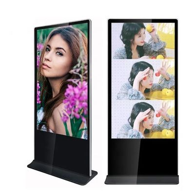 75 इंच वर्टिकल फ्लोर स्टैंडिंग एलसीडी एडवरटाइजिंग डिस्प्ले 4K रेजोल्यूशन और एंड्रॉइड ओएस के साथ