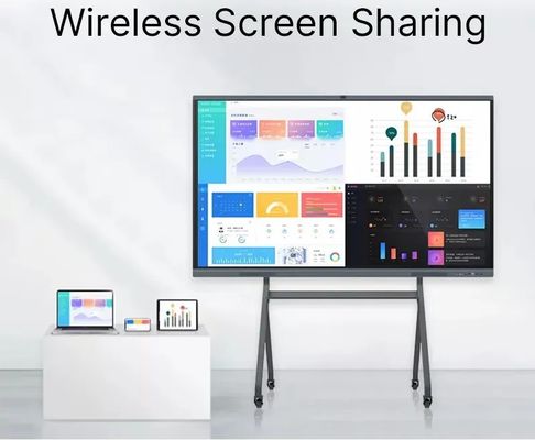 85 इंच 4K अल्ट्रा एचडी डिजिटल इंटरैक्टिव व्हाइटबोर्ड वीडियो कॉन्फ्रेंसिंग के साथ मीटिंग रूम के लिए