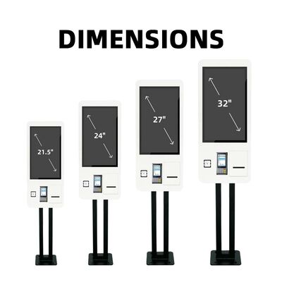 32 Inch LCD Display Wall Mount Self Ordering Kiosk with 3-Year Warranty for Fast Food and Retail