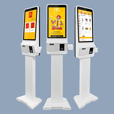 21.5/23.8/32 Inch Floor Standing Self Ordering Kiosk with SDK Android/Windows OS Touch Screen Payment Kiosk for Supermarket
