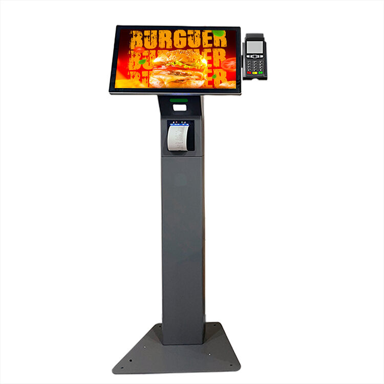 15.6 इंच एंड्रॉइड ओएस सेल्फ चेकइन कियोस्क चेहरे की पहचान के साथ दुकानों के चेक इन/आउट के लिए